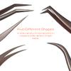 The Muse - Eyelash Extension Tweezers, 5 Piece Tweezer Set, Volume Classic Lash Extensions Stainless Steel Lash Extension Supplies Tweezers view 3