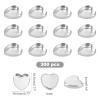 CHGCRAFT 300Pcs Empty Heart Metal Pans Size 19.5mm for Eyeshadow Palette Makeup Palette Sliver view 2