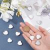 CHGCRAFT 300Pcs Empty Heart Metal Pans Size 19.5mm for Eyeshadow Palette Makeup Palette Sliver view 3