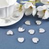 CHGCRAFT 300Pcs Empty Heart Metal Pans Size 19.5mm for Eyeshadow Palette Makeup Palette Sliver view 4