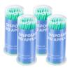 Annhua Disposable Micro Applicators Microswabs Application Brushes 400 PCS, Micro Applicator Bendable for Eyelash Extensions, Oral Care and Cleaning - Fine Tips - Green view 1
