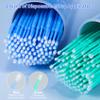 Annhua Disposable Micro Applicators Microswabs Application Brushes 400 PCS, Micro Applicator Bendable for Eyelash Extensions, Oral Care and Cleaning - Fine Tips - Green view 4