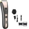 SMSOM Hair Clippers for Men, Men Beard Trimmer, Quiet Rechargeable Cordless Hair Trimmers, Electric Hair Clippers with Professional Scissors and Barber Cape (Gold) view 3
