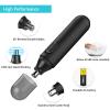 Qisebin Upgraded Nose and Ear Hair Trimmer, Professional Painless Nose Hair Remover for Men and Women, Electric High-speed Rotating Waterproof Stainless Steel Nose Hair Trimmer,Black view 4