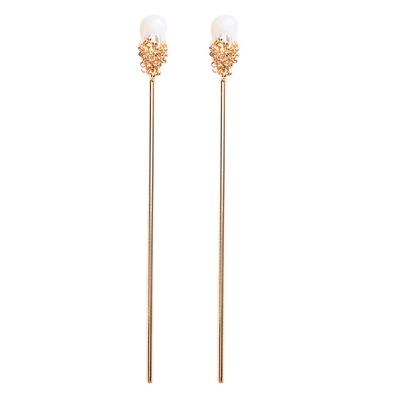 Beaupretty 2pcs Elegant Vintage Hair Sticks Chinese Hair for Women Lightweight Decorative Bun Accessories for Updos for Weddings and Special Occasions Random Style