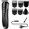SMSOM Hair Clippers for Men, Home Hair Cutting Kits, Quiet Rechargeable Cordless Hair Trimmers, for Grooming Heads, Beards & All Body Grooming, Black view 3
