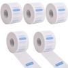 Adorila Barber Neck Strips - 5 Rolls (500 Strips, White), Disposable Self-Adhesive Neck Paper Bands for Hair Cutting, Salon & Stylist Supplies view 1