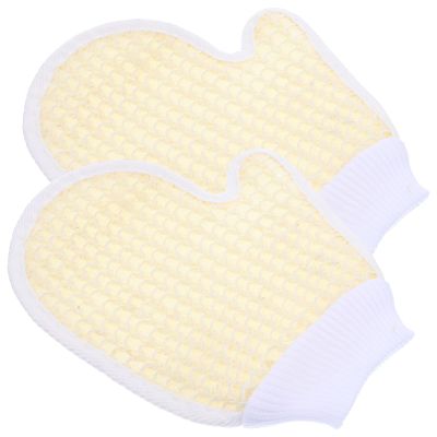 Beaupretty Bath Towel 2PCS Bath Gloves Shower Gloves Body Scrub mitt Body Scrub Brush Korean exfoliating Bath mitt spa Facial for face Supple s Chenille Cloth pad Frosted