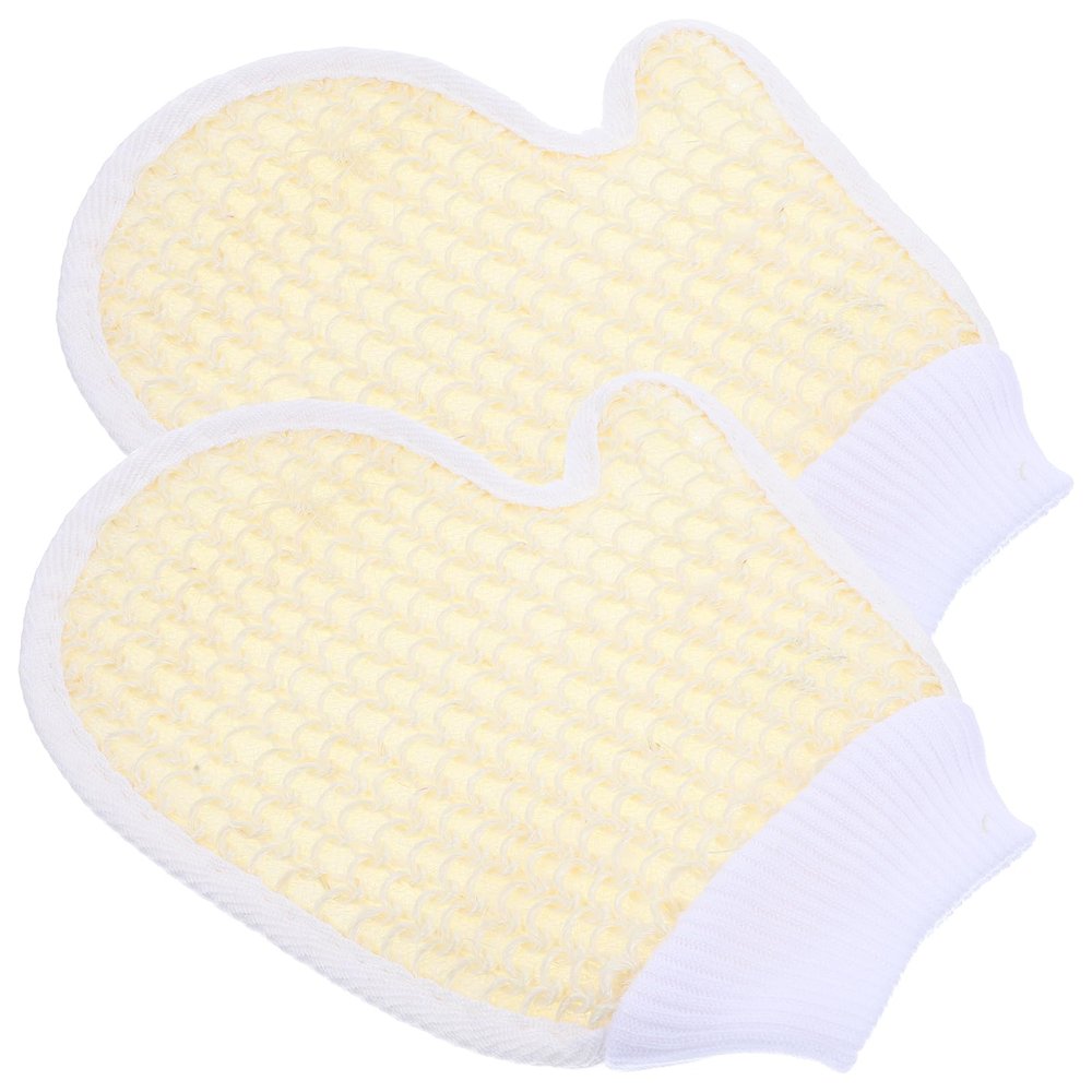 Beaupretty Bath Towel 2PCS Bath Gloves Shower Gloves Body Scrub mitt Body Scrub Brush Korean exfoliating Bath mitt spa Facial for face Supple s Chenille Cloth pad Frosted