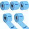 Barber Blue Disposable & Flexible Paper Neck Strips for Salon Hair Cutting & Styling - 5 Rolls, 500 Strips, Water-Resistant and Self-Adhering view 1