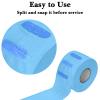 Barber Blue Disposable & Flexible Paper Neck Strips for Salon Hair Cutting & Styling - 5 Rolls, 500 Strips, Water-Resistant and Self-Adhering view 3
