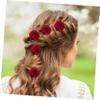 Beaupretty Wedding Hair Pins Rhinestone 6pcs Rose Floral Hairpin Set Bridal Hair Accessories view 3