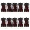 10 Packs Portable Wig Hair Extension Storage Bag with Wooden Hangers Hairpieces Storage Holder Wigs Carrier Case for Daily Use & Travel (Black) view 1