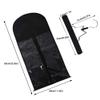 10 Packs Portable Wig Hair Extension Storage Bag with Wooden Hangers Hairpieces Storage Holder Wigs Carrier Case for Daily Use & Travel (Black) view 2