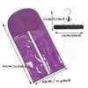 10 Packs Portable Wig Hair Extension Storage Bag with Wooden Hangers Hairpieces Storage Holder Wigs Carrier Case for Daily Use & Travel (Purple) view 3
