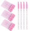 ZYIGYI 300 Pcs Disposable Mascara Wands, Pink Spoolies Eyelash/Eyebrow Brush for Eye Lash Extension view 1