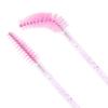 ZYIGYI 300 Pcs Disposable Mascara Wands, Pink Spoolies Eyelash/Eyebrow Brush for Eye Lash Extension view 3