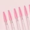 ZYIGYI 300 Pcs Disposable Mascara Wands, Pink Spoolies Eyelash/Eyebrow Brush for Eye Lash Extension view 4