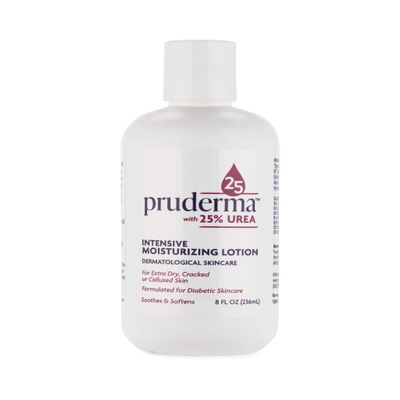 Pruderma Urea Lotion 25% 8 OZ - Foot Lotion for Dry Cracked Heels and Hands. Intense moisturizer for Feet, Knees, Elbows - For Rough, Dead & Dry Skin