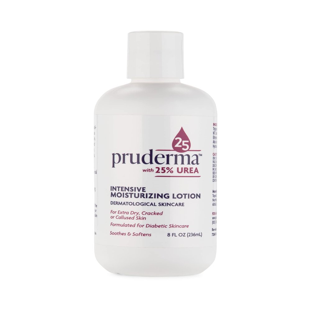 Pruderma Urea Lotion 25% 8 OZ - Foot Lotion for Dry Cracked Heels and Hands. Intense moisturizer for Feet, Knees, Elbows - For Rough, Dead & Dry Skin