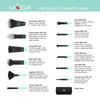 Moda Pro Full Face 13pc Aqua Makeup Brush Kit  Professional Brush Set for Face & Eyes with Travel Case view 4