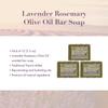A LA MAISON Lavender Rosemary Olive Oil Bar Soap - Triple French Milled Natural Moisturizing Hand Soap Bar (12 Bars of Soap, 3.5 oz) view 2
