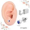 2Pcs Disposable Sterile Unit Ear Nose Stud Piercing Gun Piercer Tool Machine (4mm Sapphire) view 2
