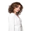 Poppy 3/4 Cap Wig Color 4 - Wig Pro 14" Overall Length with Jaw Comb on Top Synthetic Curls Volume Hairpiece Fall view 4