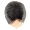 13x15 CM Remy Hair Mono Base Topper For Women With Thinning Hair Hand Made Toupee with Clips Straight Bigger Part Quality (Natural Black, 8 inches) view 3