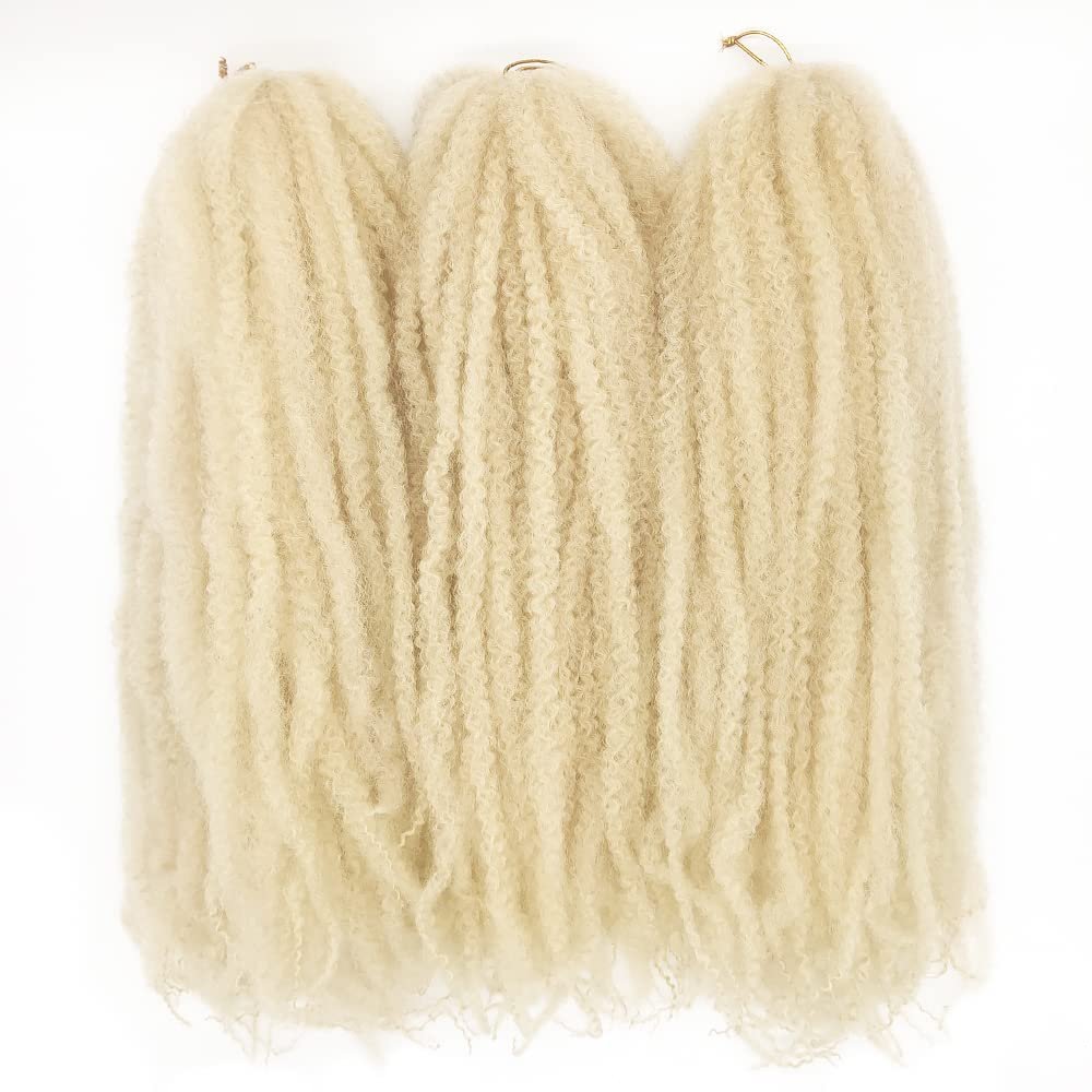 KGBFASS 3Packs Marley Braiding Hair 18Inch Afro Marley Hair For Twists Synthetic Kinky Braiding Hair Extensions (613)