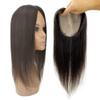 15x15 CM European Human Hair Wig Topper Skin Base Toupee With 1 CM PU Around Remy Hair Topper for Women with Thin Hair Free Tape (Dark Brown, 16 inches) view 2