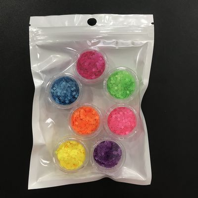 7 Colors Set - 3mm Star Shape Sequins Glitter Festival Rave Beauty Makeup Face Body Nail Art Decoration Y-7C