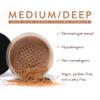 Mented Cosmetics Pressed Powder Makeup, Translucent Setting Powder Compact for Face Make up, Oil Control, Matte Finish, Long-Lasting Wear, Ideal for Black Women, Portable Compact Design, Medium/Deep view 2
