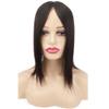 13x15 CM Straight Brazilian Remy Human Hair Topper Hand Tied Hairpiece With 1 CM PU Around Silk Base Hair Topper For Women (Dark Brown, 10 inches) view 3
