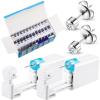 Chumia 24 Pieces Self Ear Piercing Tool Disposable Kit Household Ear Piercing Tools Safety Portable Nose Tools with 24 Pieces Crystal Earring Studs(Silver Earring) view 1