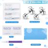 Chumia 24 Pieces Self Ear Piercing Tool Disposable Kit Household Ear Piercing Tools Safety Portable Nose Tools with 24 Pieces Crystal Earring Studs(Silver Earring) view 2