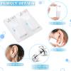 Chumia 24 Pieces Self Ear Piercing Tool Disposable Kit Household Ear Piercing Tools Safety Portable Nose Tools with 24 Pieces Crystal Earring Studs(Silver Earring) view 4