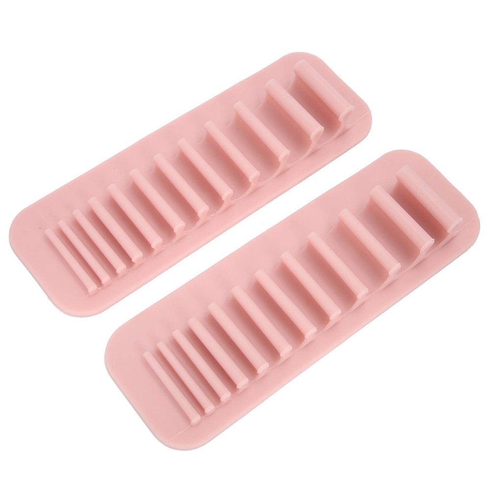 2pcs Makeup Brush Storage Rack, WallMounted Cosmetic Brush Rack, Makeup Brush Drying Rack, Makeup Brush Organizer for Home Toothbrushes Paintbrushes Bathroom