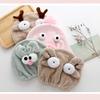 Abcsea 2-Piece Kids Hair Drying Towel Wraps - Quick Drying Hair Turbans, Caps for Kids - Elk and Sheep view 4