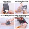 6-Pack Soap Pocket Exfoliating Soap Saver Pouch, Body Scrubber Rough Sponge Exfoliator for Bath or Shower, Gray Mesh Bar Soap Foam Lather Pouch view 3