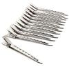 LEGORATE Alloy Steel Hair Section Dividing Clip For Hairdressing Styling Accessories, For Unisex Hair Clip Steel Silver Section Pins (Set of 12 Pieces) (Hair Section Clip) view 1
