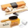 Belula Organic Skin and Hair Care. Dry Brushing Body Brush Set and 100% Boar Bristle Hair Brush Set. Restore Shine and Texture to Your Skin and Hair. view 1