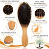 Belula Organic Skin and Hair Care. Dry Brushing Body Brush Set and 100% Boar Bristle Hair Brush Set. Restore Shine and Texture to Your Skin and Hair. view 3