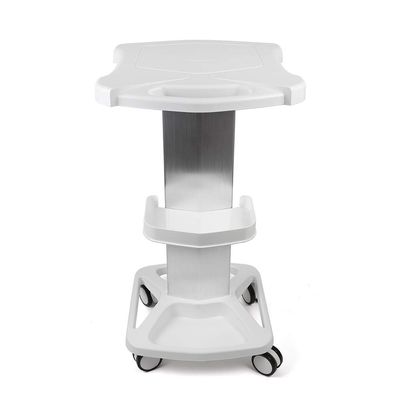 Beauty Salon Trolley Cart, 3-Layer Lab Cart, Aluminum Alloy Hair Salon Mobile Cart, 33lbs Load Capacity, Wheel Spa Cart Esthetician Cart Beauty Equipment Holder Stand (White)