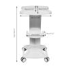 Beauty Salon Trolley Cart, 3-Layer Lab Cart, Aluminum Alloy Hair Salon Mobile Cart, 33lbs Load Capacity, Wheel Spa Cart Esthetician Cart Beauty Equipment Holder Stand (White) view 2