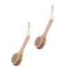 2pcs Bath Brush Dry Brush Exfoliation exfoliating Body Brush Massage Cleaning Bath exfoliator Towel loofah Bath Scrubber Bathroom Massage Towel Pig Hair Long Handle view 2