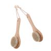 2pcs Bath Brush Dry Brush Exfoliation exfoliating Body Brush Massage Cleaning Bath exfoliator Towel loofah Bath Scrubber Bathroom Massage Towel Pig Hair Long Handle view 3