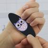 Cute Purple Owl Double-Sided Oval Nail File Emery Board Set 4 Pack view 2