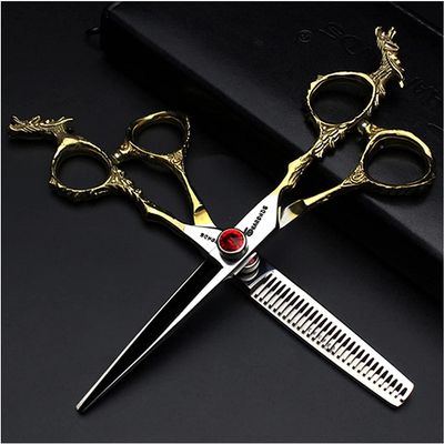 Hair cutting shears Hairdressing Scissors Set, 6 Inches, Stainless Steel, Non-slip, Wear-resistant, Barber Scissors, Multi-purpose Scissors For Senior Hairdressing Salon BY KKZY
