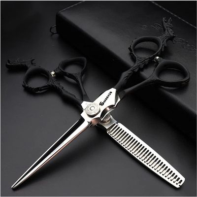 Hair cutting shears Hairdressing Scissors Set, 6 Inches, Stainless Steel, Non-slip, Wear-resistant, Barber Scissors, Multi-purpose Scissors For Senior Hairdressing Salon BY KKZY
